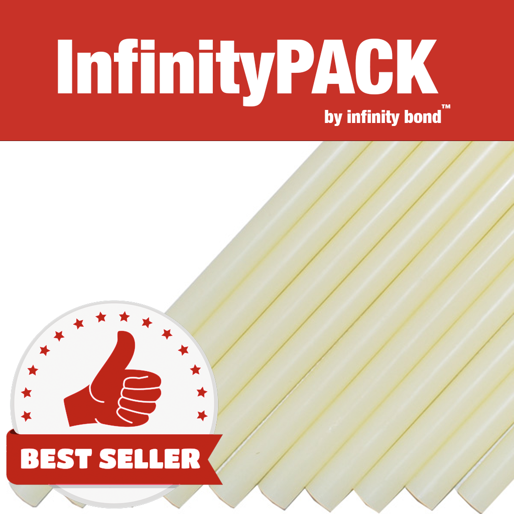 Silver Colored Hot Melt Glue Sticks by Infinity Bond