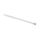 Infinity Bond 160-632 clear plastic housing static mixer nozzle with bell inlet and slip luer outlet for 1:1 and 2:1 two-part adhesive dispensing.