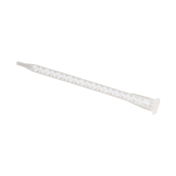 Infinity Bond 190-620 is a clear plastic housing static mixer with bayonet connection and slip luer tip for use with 1:1 and 2:1 adhesive dispensing applications.