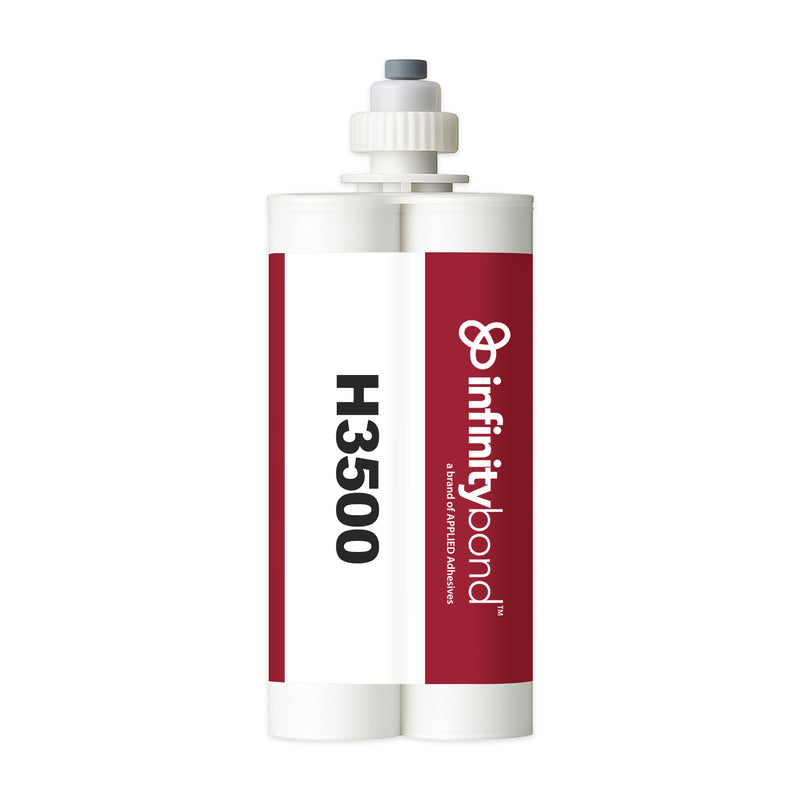 400 ml C-System Cartridge of Infinity Bond EP H3500 – Modified epoxy, 1:1 ratio, holds 1/2" vertical beads, durable adhesive