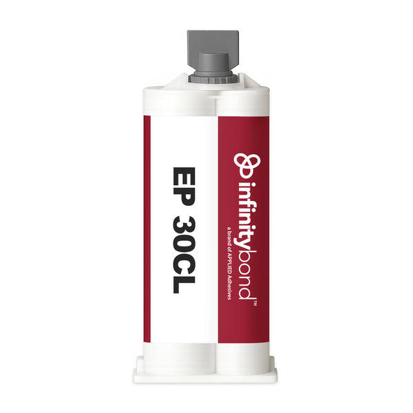 Clear low-viscosity epoxy – EP 30CL 50 ml A-System Cartridge, 2:1 ratio, bonds glass, optical fibers, and ceramics