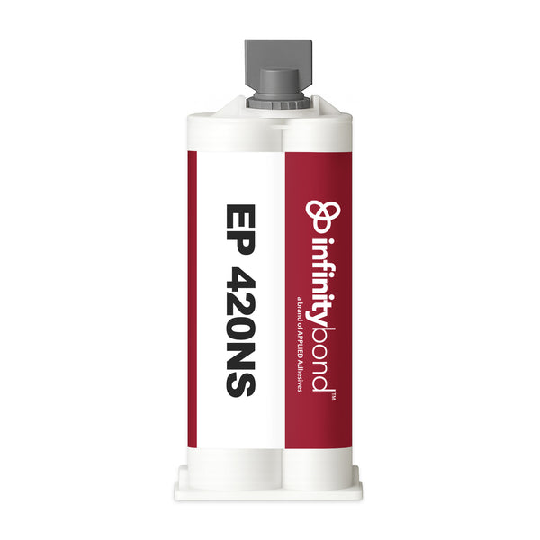 Infinity Bond EP 420NS 50 ml A-System Cartridge – Off-white 2:1 epoxy, non-sag, bonds metal, wood, and glass