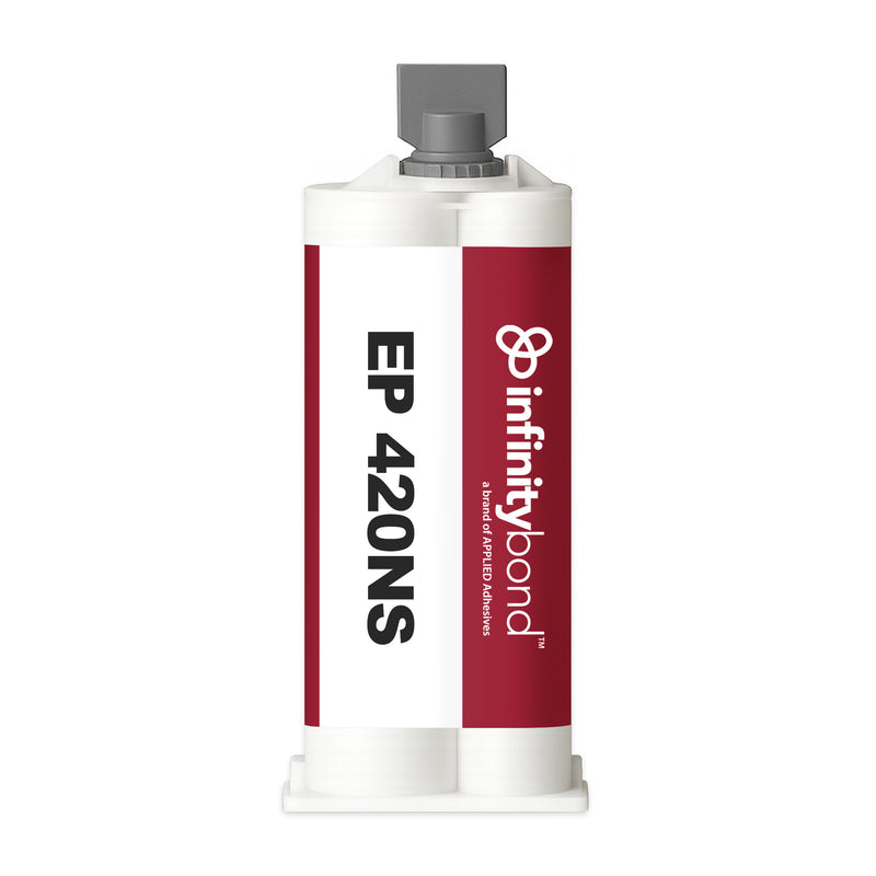 Infinity Bond EP 420NS 50 ml A-System Cartridge – Off-white 2:1 epoxy, non-sag, bonds metal, wood, and glass