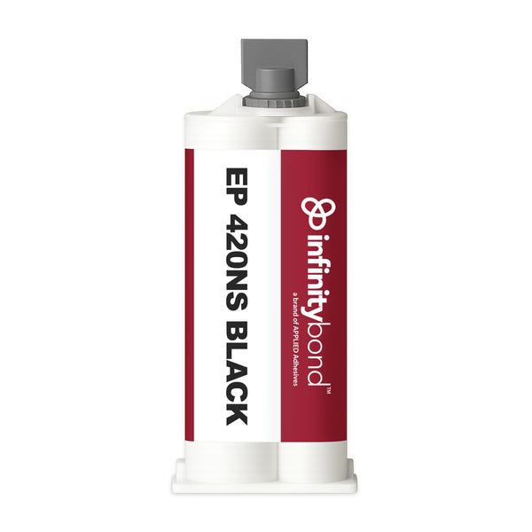 50 ml A-System Cartridge of Infinity Bond EP 420NS Black – Structural epoxy, 2:1 ratio, bonds glass, metals, and wood
