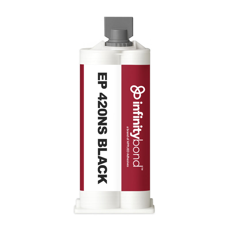 50 ml A-System Cartridge of Infinity Bond EP 420NS Black – Structural epoxy, 2:1 ratio, bonds glass, metals, and wood