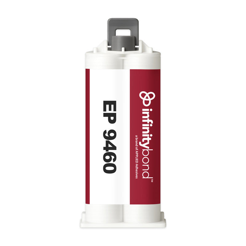 Infinity Bond EP 9460 50 ml B-System Cartridge – Gray 1:1 epoxy, 40–60 min set, bonds metals, ceramics, plastics