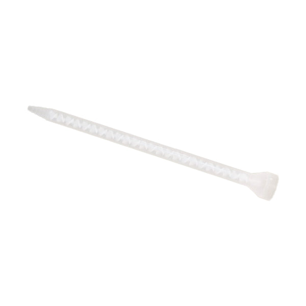 Infinity Bond MCH 06-24T clear plastic housing static mixer with bell connection and stepped tip, ideal for dispensing 1:1 and 2:1 adhesives.