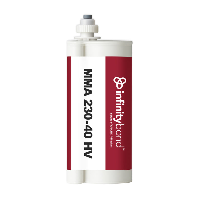 High-viscosity 10:1 adhesive – Infinity Bond MMA 230-40 HV 490 ml F-System Cartridge for metals and plastics