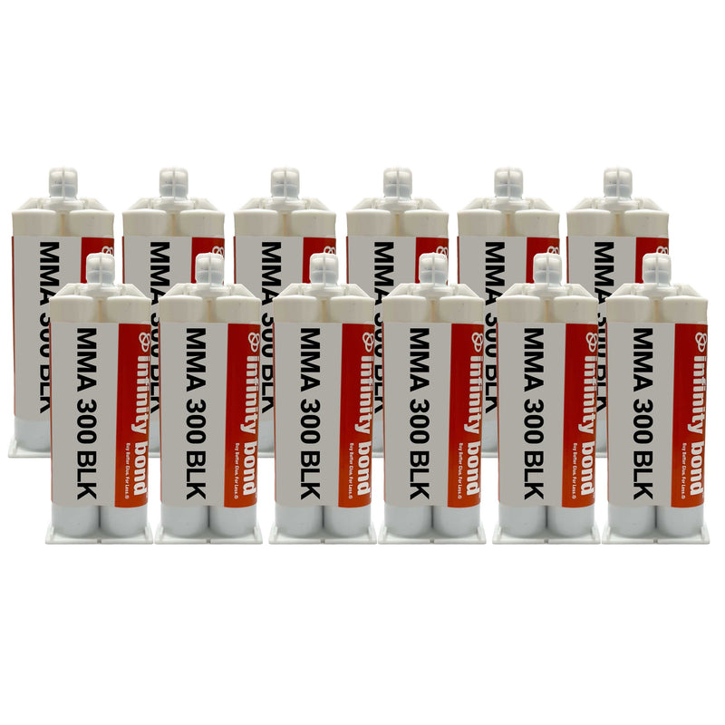 Infinity Bond MMA 300 Black – Case of 12, 50ml Structural Adhesive Cartridges
