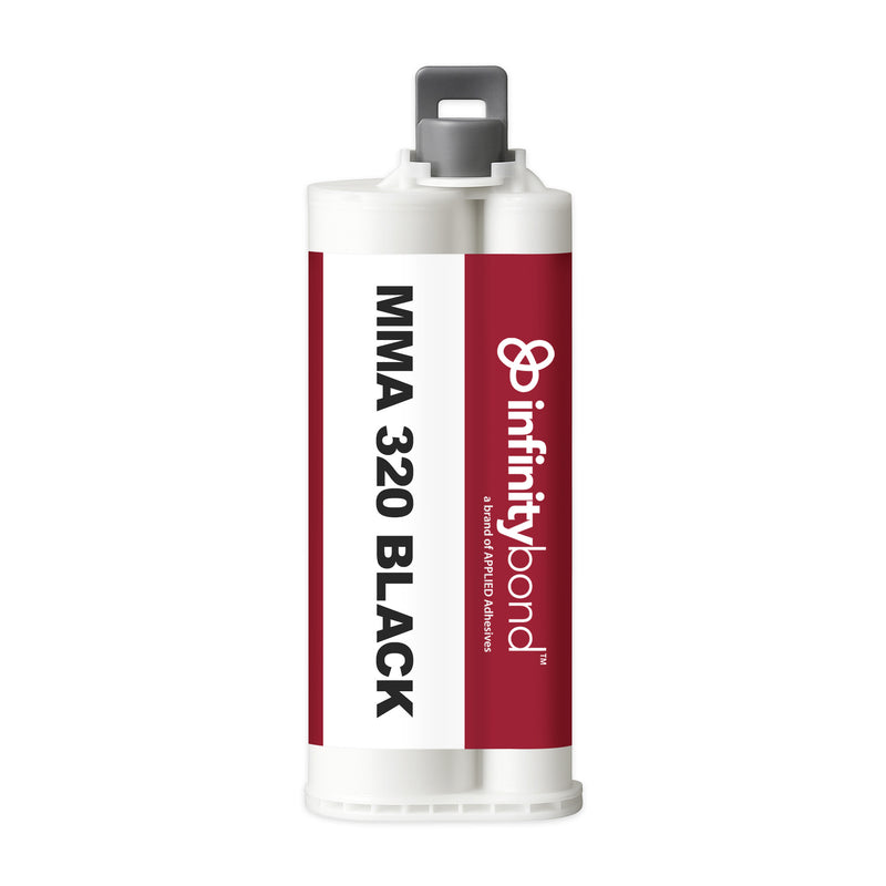 50 ml S-System Cartridge of Infinity Bond MMA 320 Black – 10:1 structural methacrylate adhesive for metals and plastics