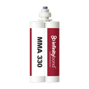 400 ml Cartridge of Infinity Bond MMA 330 – Medium-set adhesive with 14–19 min work time, flexible and impact resistant