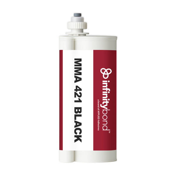 High-strength bonding adhesive for composites, metals, and plastics – MMA 421 Black 490 ml F-System Cartridge, 10:1 ratio