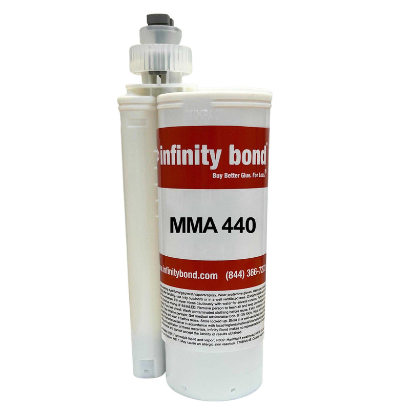 Infinity Bond MMA 440 490ml cartridge – long open time MMA adhesive for industrial bonding applications