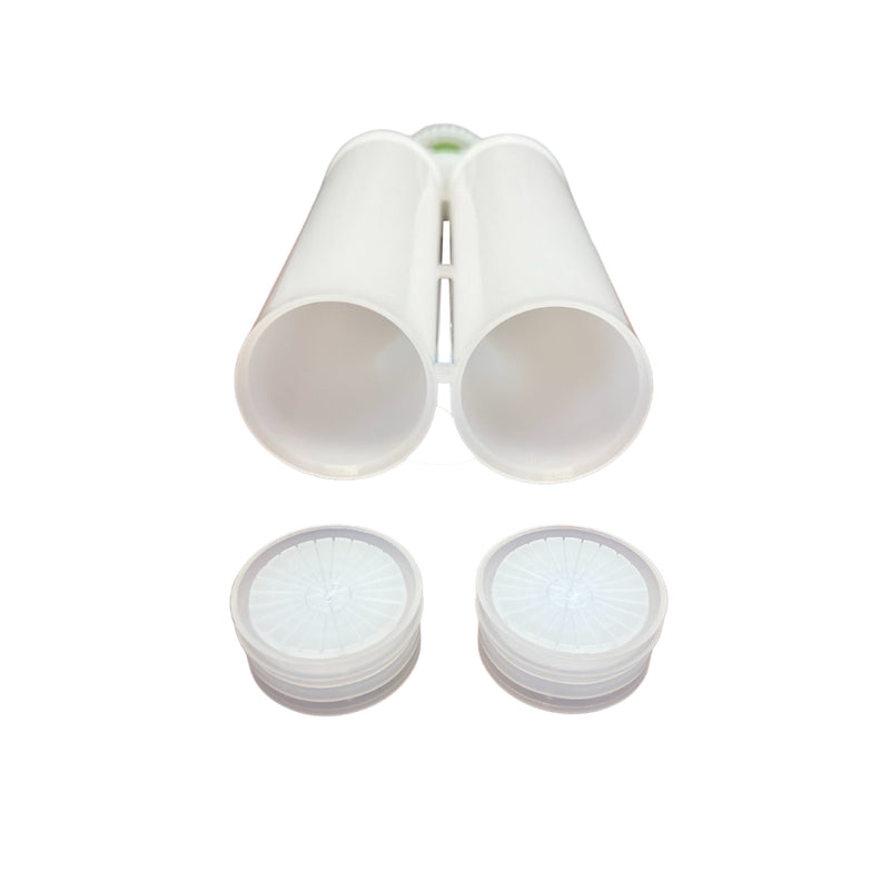 Rear View of Infinity Bond 200ml Empty C-System 1:1 Polypropylene Cartridges with Plunger and Cap