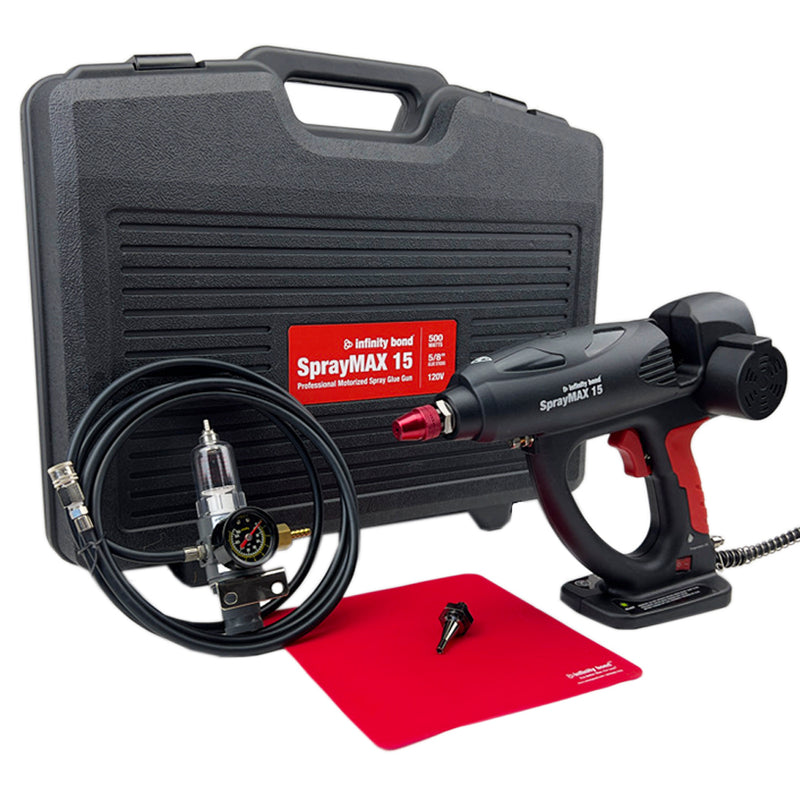 Infinity Bond SprayMAX 15 hot melt glue gun with accessories