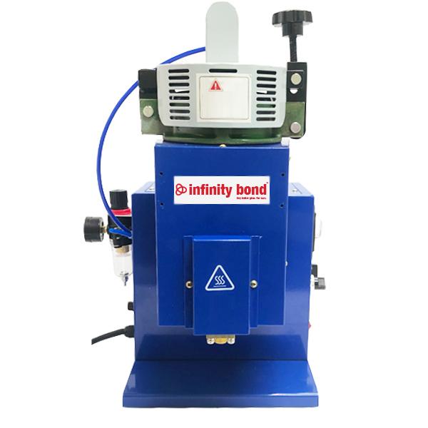Infinity Bond EasyMELT benchtop pneumatic bulk hot melt dispenser with foot pedal